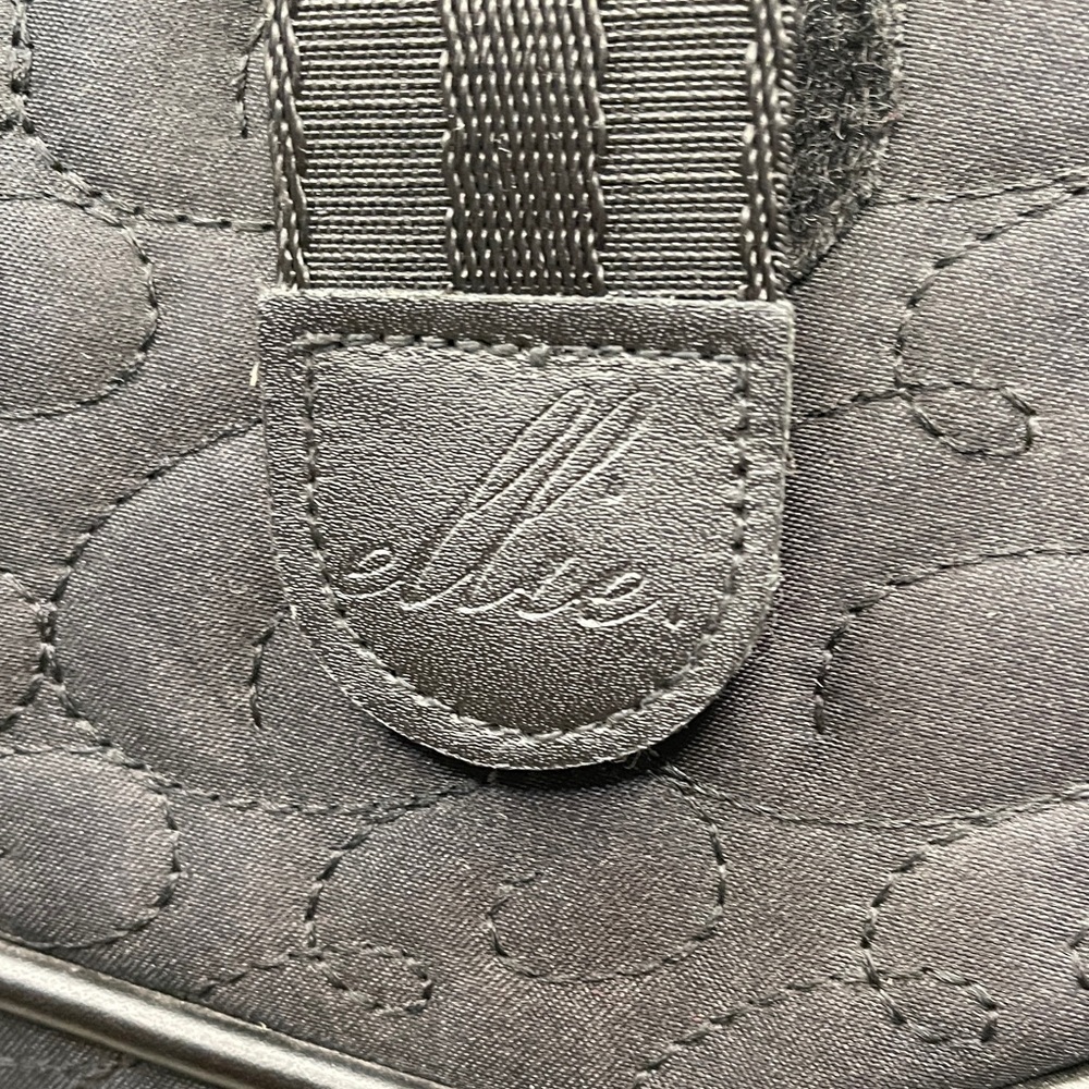 Ellie Black Quilted Handbag with blue interior - Picture 2 of 4